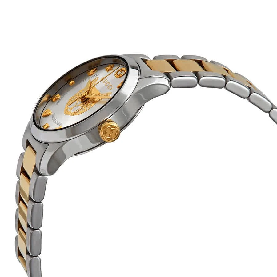 商品Gucci|G-Timeless Quartz Silver Dial Two-tone Ladies Watch YA126596,价格¥5562,第2张图片详细描述