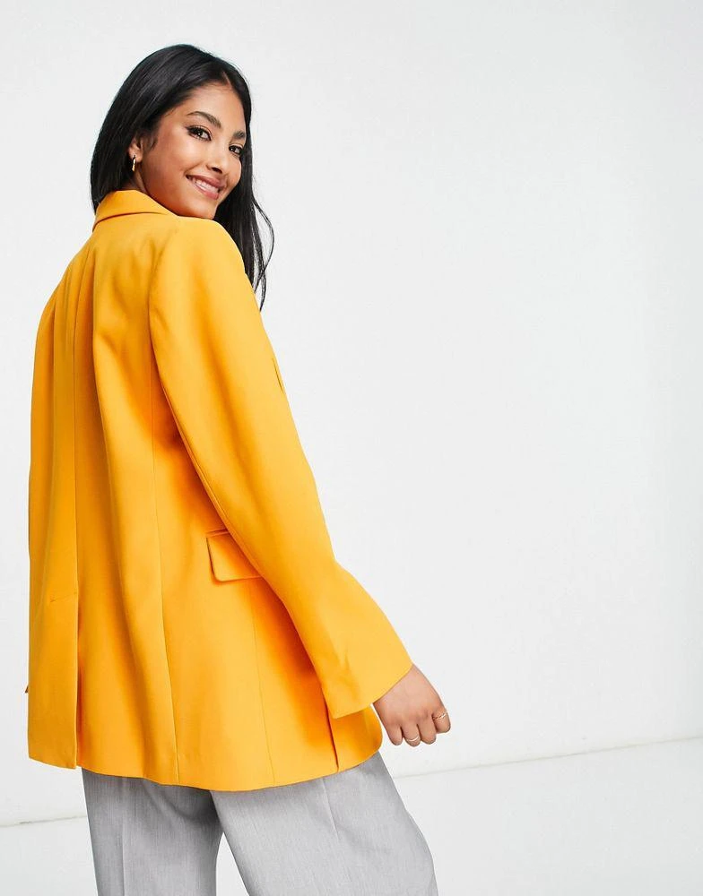 商品Mango|Mango oversized blazer in orange,价格¥539,第2张图片详细描述