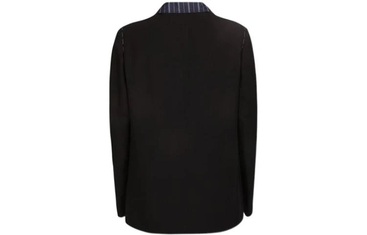 商品[国内直发] MAISON MARGIELA|梅森马吉拉 SS22 双排扣条纹拼接西装 男款 黑色,价格¥3946,第3张图片详细描述