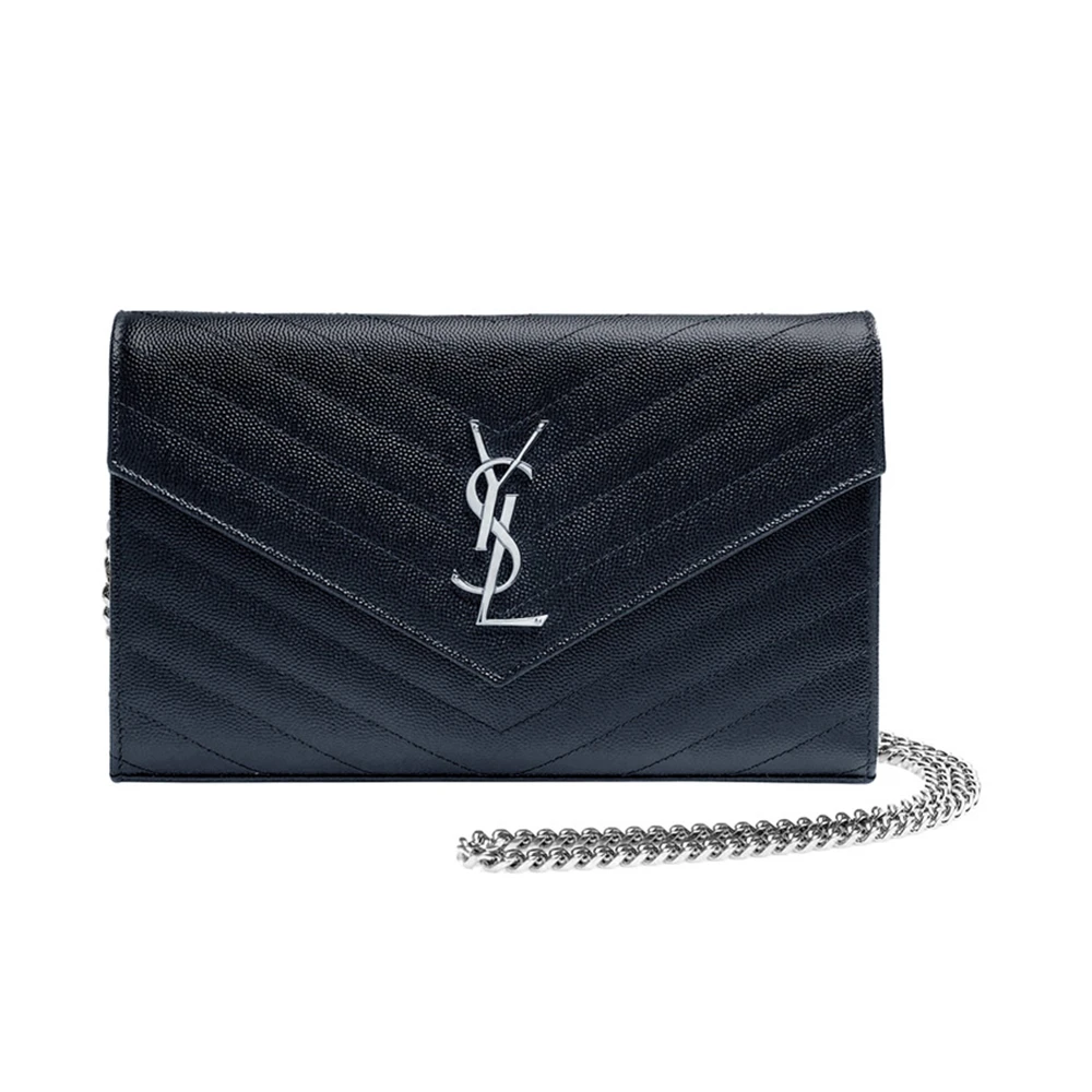 商品[国内直发] Yves Saint Laurent|YSL 圣罗兰 女士Monogram College系列深蓝色皮革链条包 377828-BOW02-4147,价格¥12011,第1张图片