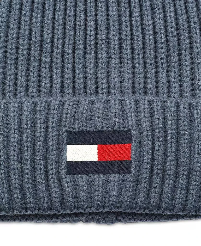 商品Tommy Hilfiger|Men's Fisherman Ribbed-Knit Logo Beanie,价格¥180,第4张图片详细描述