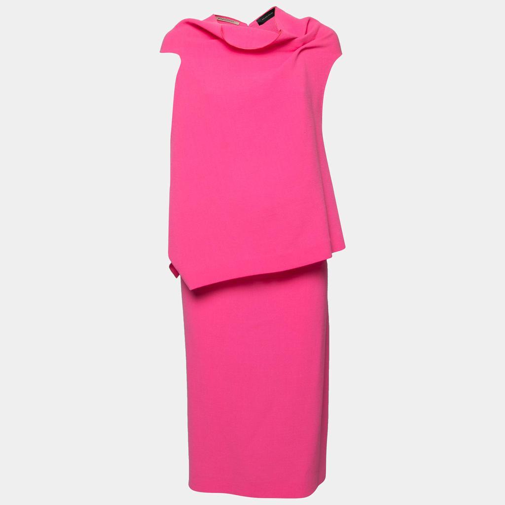 商品[二手商品] ROLAND MOURET|Roland Mouret Pink Crepe Asymmetrical Skirt Suit L,价格¥3139,第1张图片