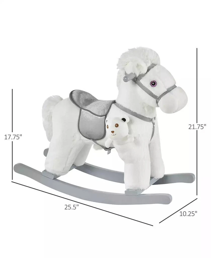 商品Qaba|Children Riding Rocking Horse Toy Fun Realistic Sounds & Storage Bag,价格¥470,第2张图片详细描述