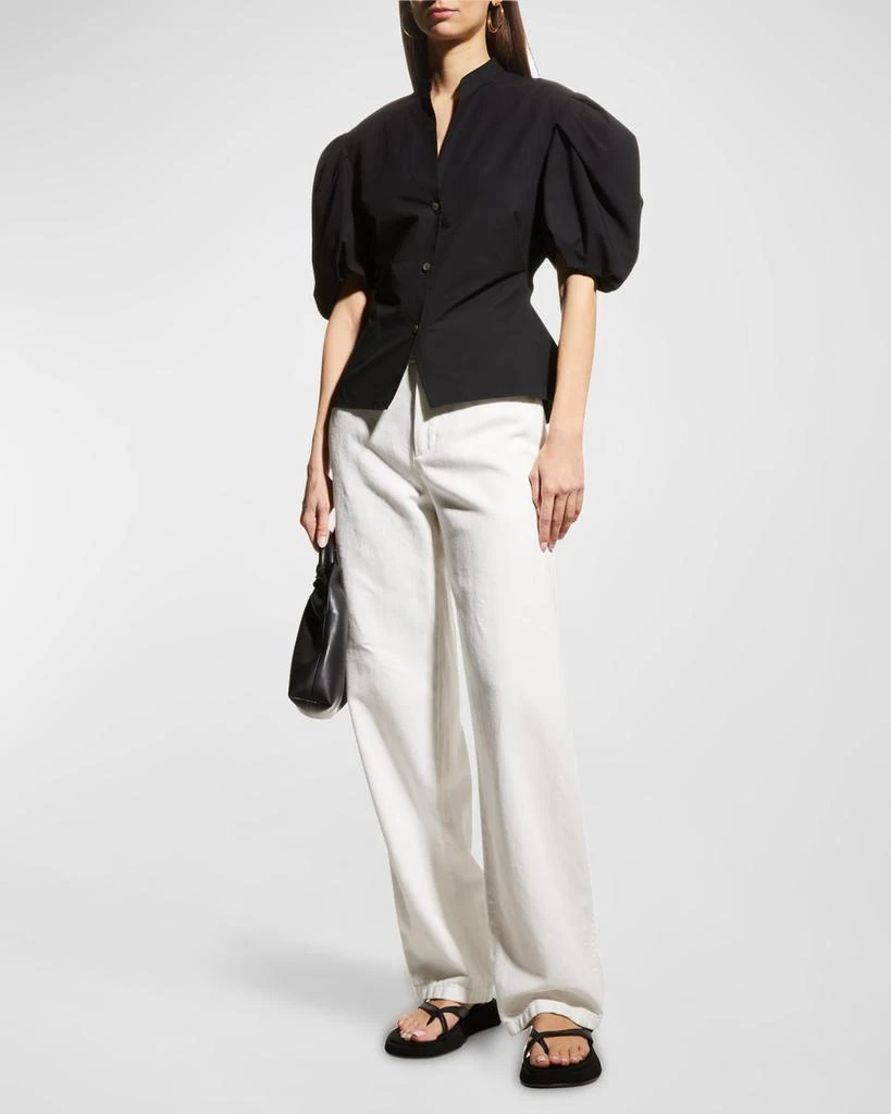 商品Vince|Draped Puff-Sleeve Blouse,价格¥644,第3张图片详细描述