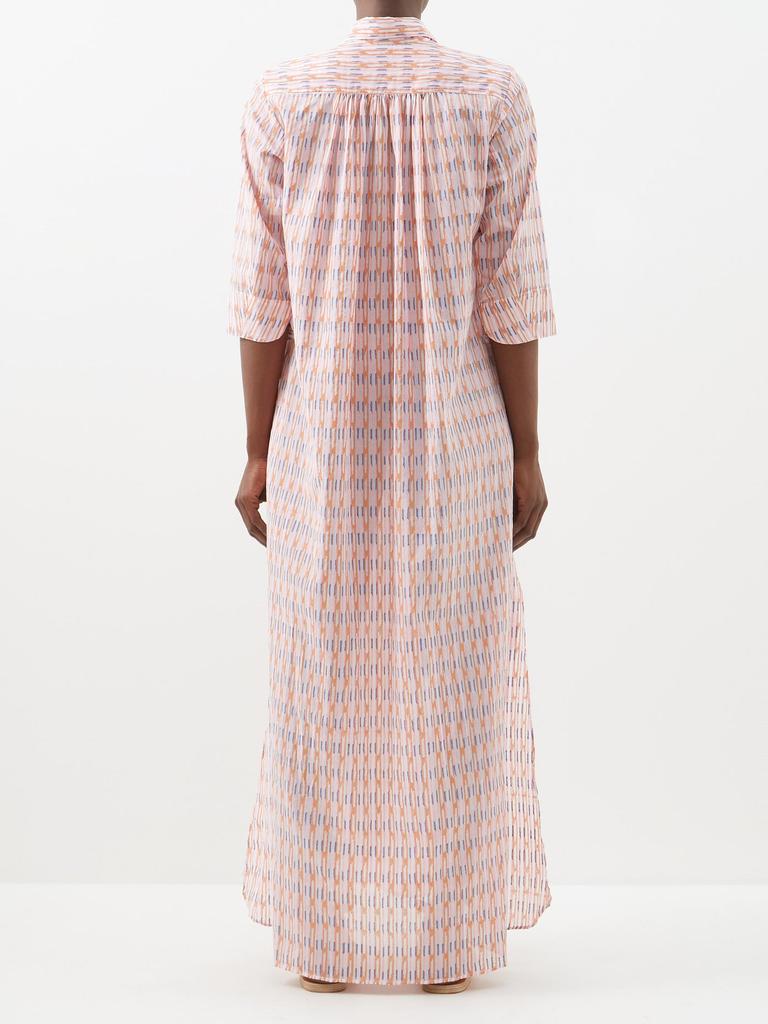 Angelica geometric-print cotton shirt dress商品第5张图片规格展示