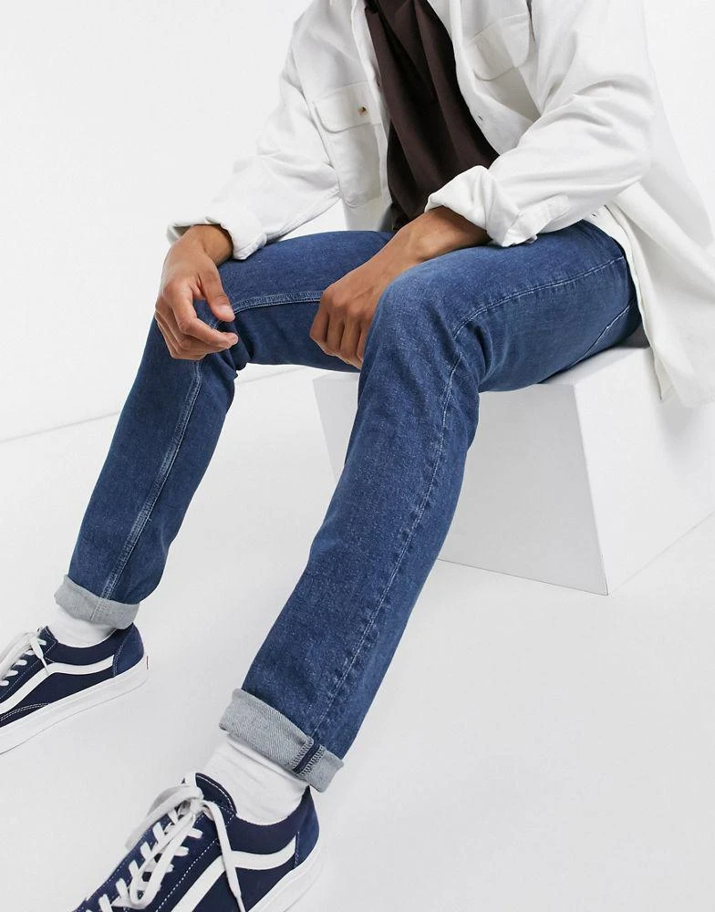 商品Weekday|Weekday Friday jeans in sway blue,价格¥217,第4张图片详细描述