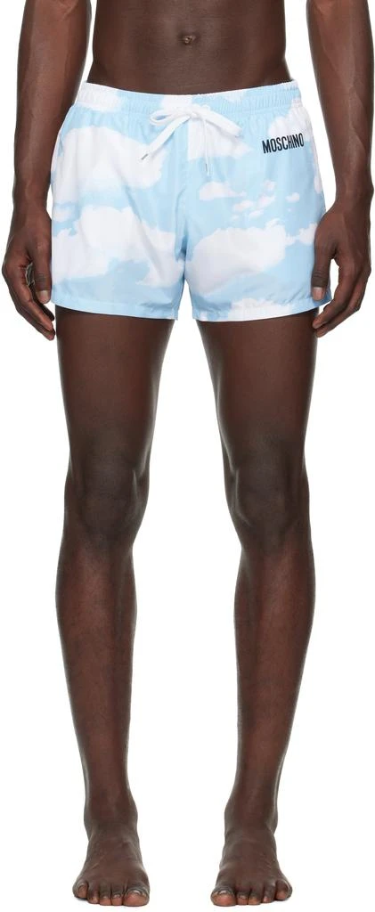 商品Moschino|蓝色 Archive Clouds 泳裤,价格¥1856,第1张图片