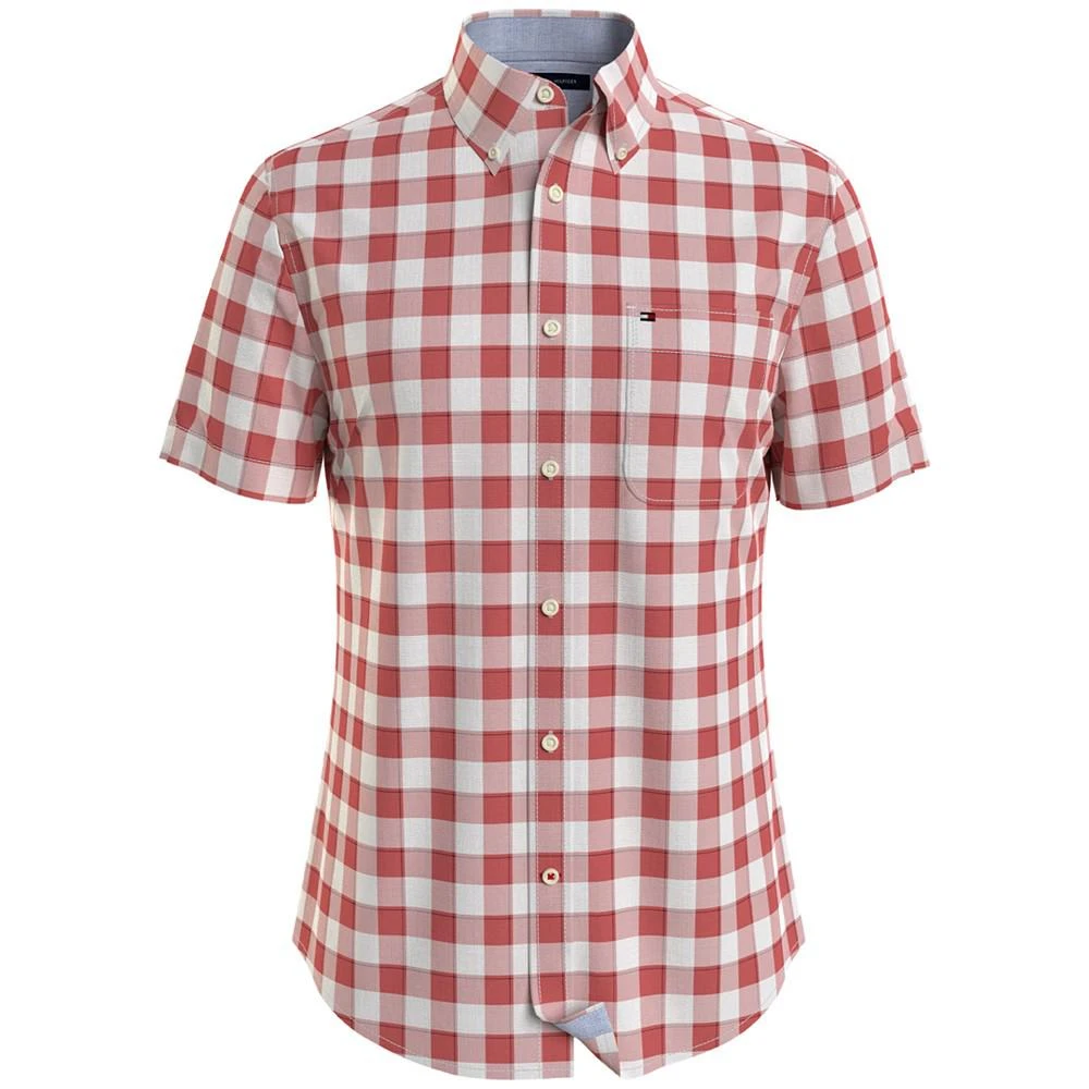 商品Tommy Hilfiger|Men's Check Classic Fit Short Sleeve Shirt,价格¥186,第4张图片详细描述