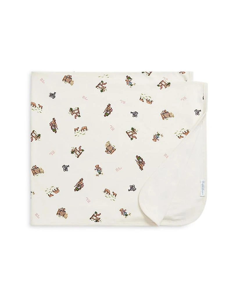 商品Ralph Lauren|Girls' Polo Bear Cotton Interlock Blanket - Baby,价格¥168,第1张图片详细描述