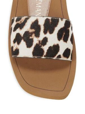 商品Stuart Weitzman|Women's Delilah Leopard-Print Calf Hair Slides,价格¥291,第5张图片详细描述