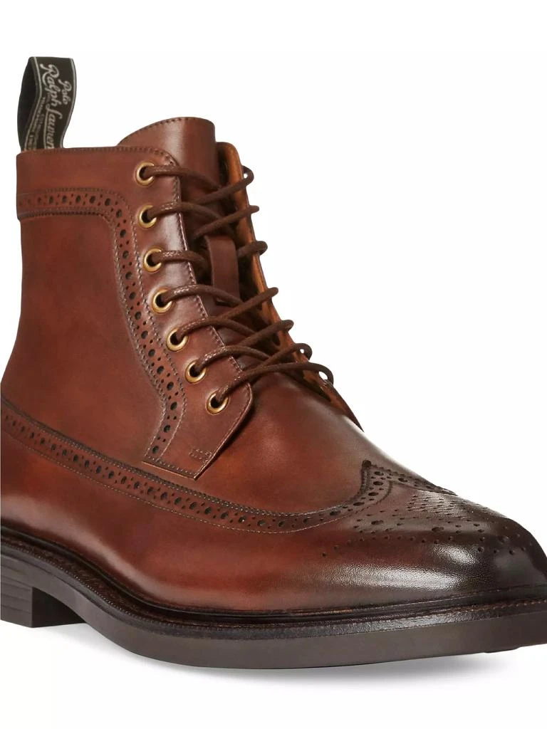 商品Ralph Lauren|Asher Leather Lace-Up Boots,价格¥855,第2张图片详细描述