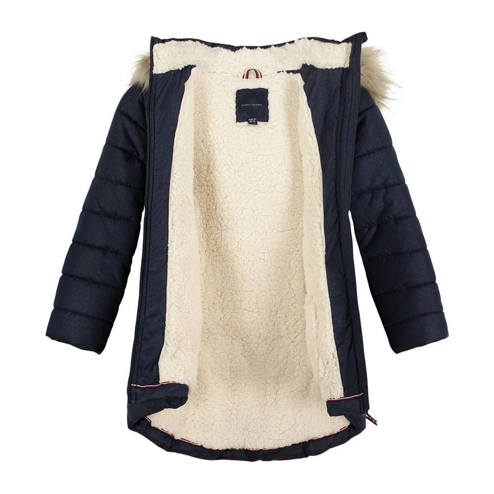 商品Tommy Hilfiger|Toddler Girls High-Low Signature Hooded Puffer Jacket,价格¥323,第4张图片详细描述