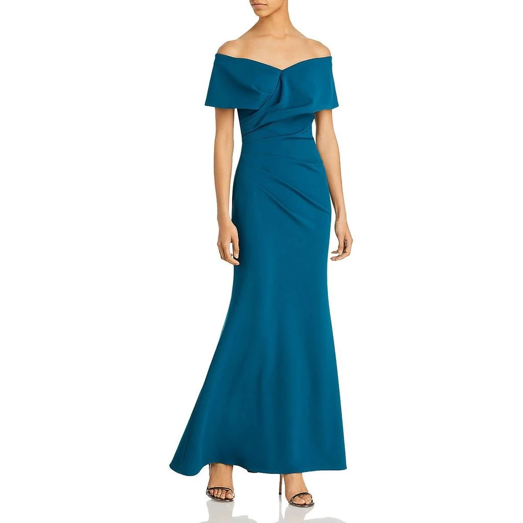 商品AQUA|Aqua Womens Cuff Wrap Off-The-Shoulder Evening Dress,价格¥233,第1张图片