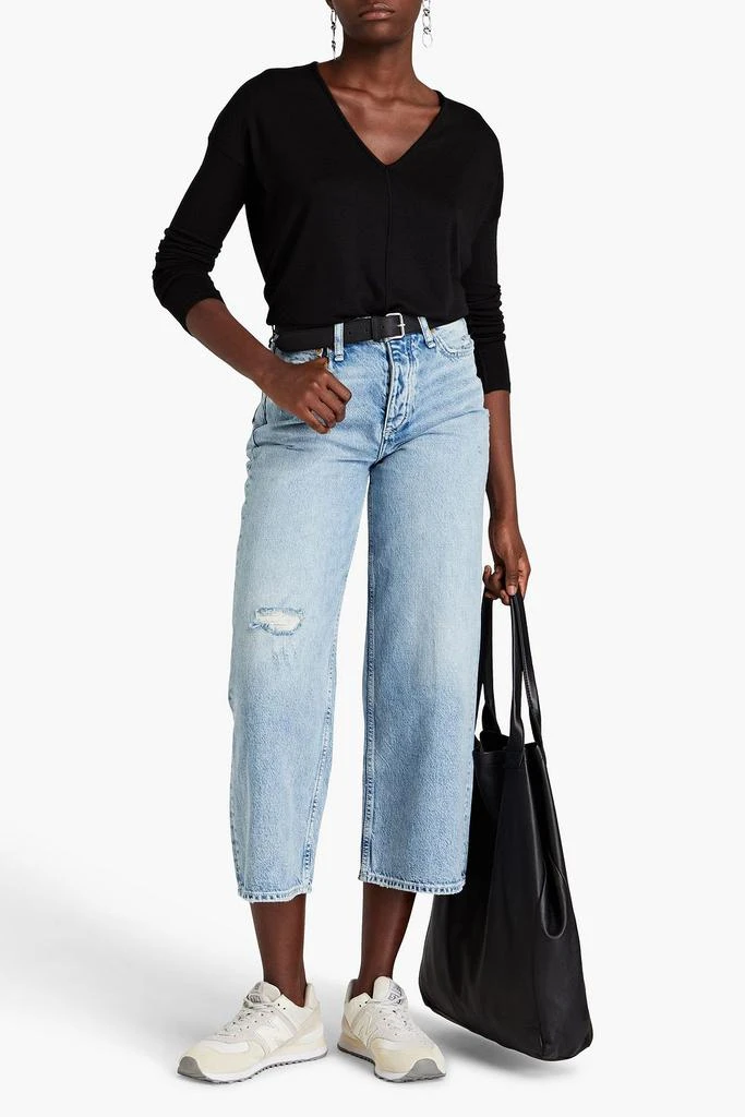 商品Rag & Bone|Malvern cropped distressed high-rise wide-leg jeans,价格¥585,第2张图片详细描述