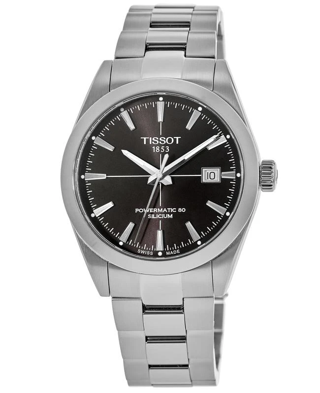 商品Tissot|Tissot Gentleman Automatic Anthracite Dial Steel Men's Watch T127.407.11.061.01,价格¥4281,第1张图片