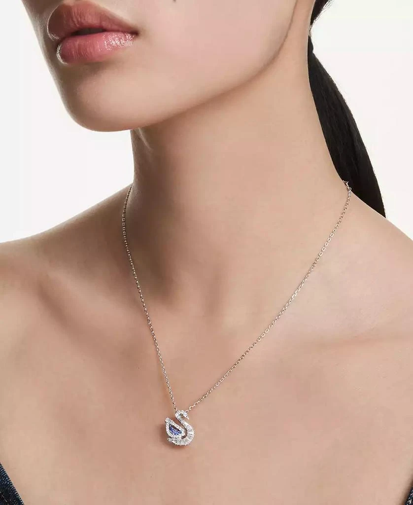 商品Swarovski|Swan Rhodium Plated Pendant Necklace,价格¥1390,第5张图片详细描述