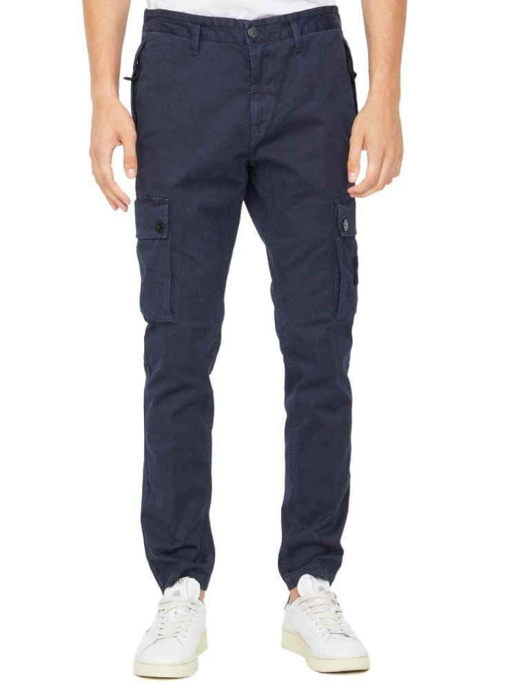 商品Stone Island|Stone Island Mens Blue Other Materials Pants,价格¥3977,第1张图片