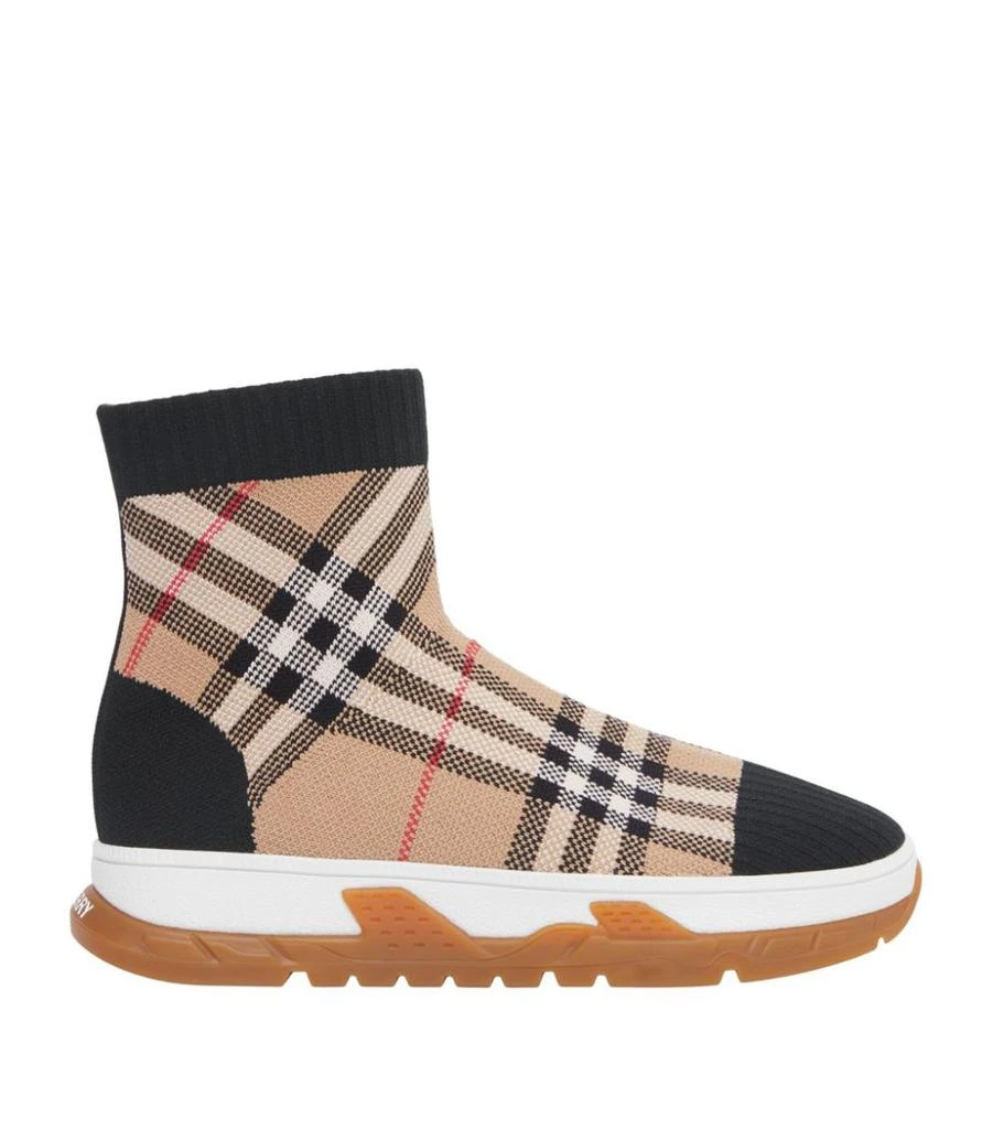 商品Burberry|Vintage Check Sock Sneakers,价格¥3388,第1张图片