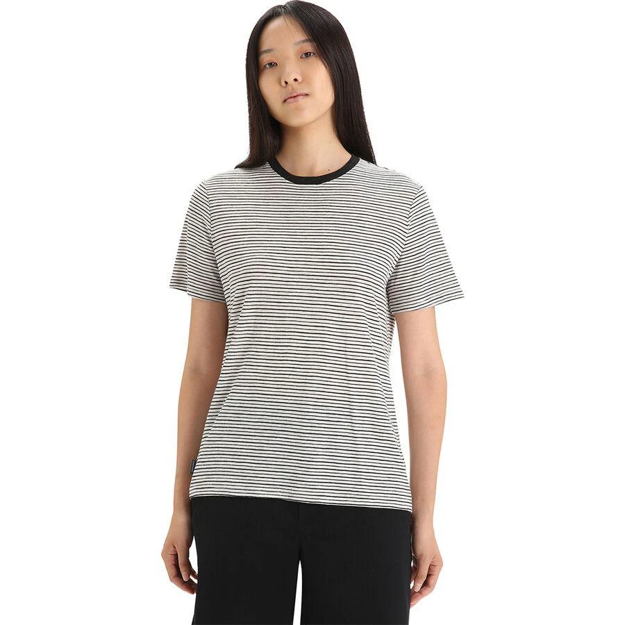 商品Icebreaker|Merino Linen Short-Sleeve Stripe T-Shirt - Women's,价格¥432,第1张图片