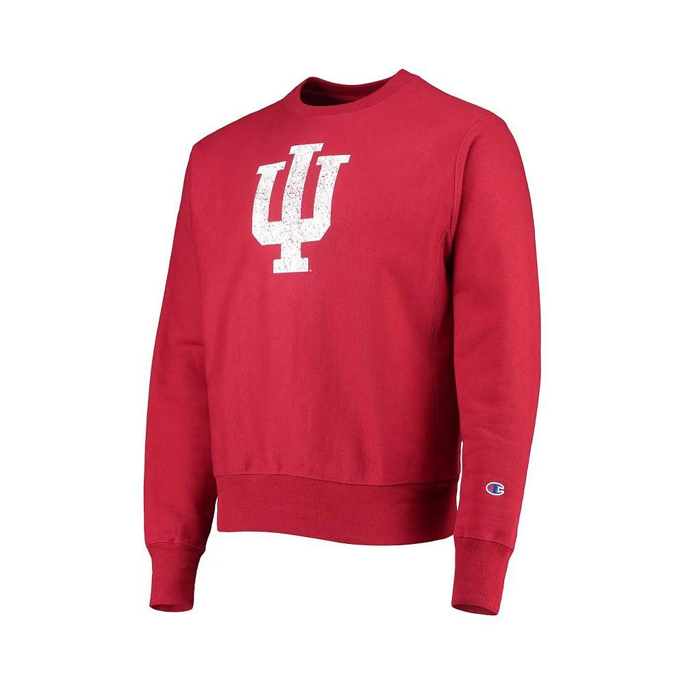 商品CHAMPION|Men's Crimson Indiana Hoosiers Vault Logo Reverse Weave Pullover Sweatshirt,价格¥551,第2张图片详细描述