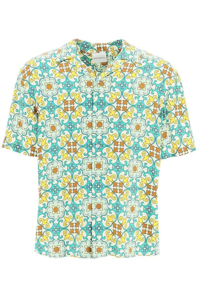 商品DROLE LE MONSIEUR|'LA CHEMISE FAÏENCE' SHIRT FEATURING ALL-OVER AZULEJOS,价格¥834,第1张图片