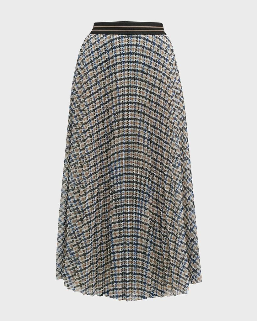 商品Marella|Fresco Pleated Houndstooth Tulle Midi Skirt,价格¥929,第2张图片详细描述