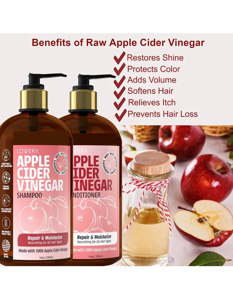 商品Lovery|Apple Cider Vinegar Shampoo and Conditioner Gift Set,价格¥429,第2张图片详细描述