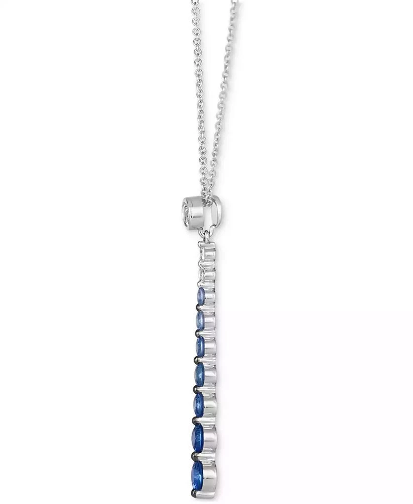 商品Le Vian|Denim Ombré (7/8 ct. t.w.) & White Sapphire (1/6 ct. t.w.) Graduated Adjustable 20" Lariat Necklace in 14k White Gold,价格¥5624,第2张图片详细描述