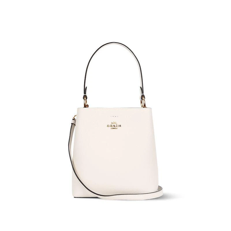 商品Coach|COACH 蔻驰 女士中号白色皮质水桶包1011 IMOVG,价格¥2731,第1张图片