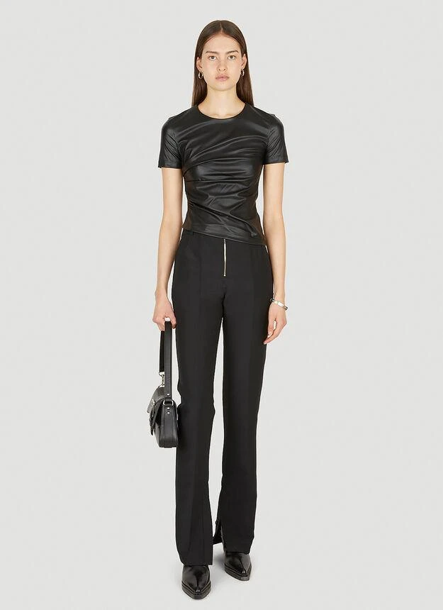 商品Helmut Lang|Faux Leather T-Shirt in Black,价格¥1264,第2张图片详细描述