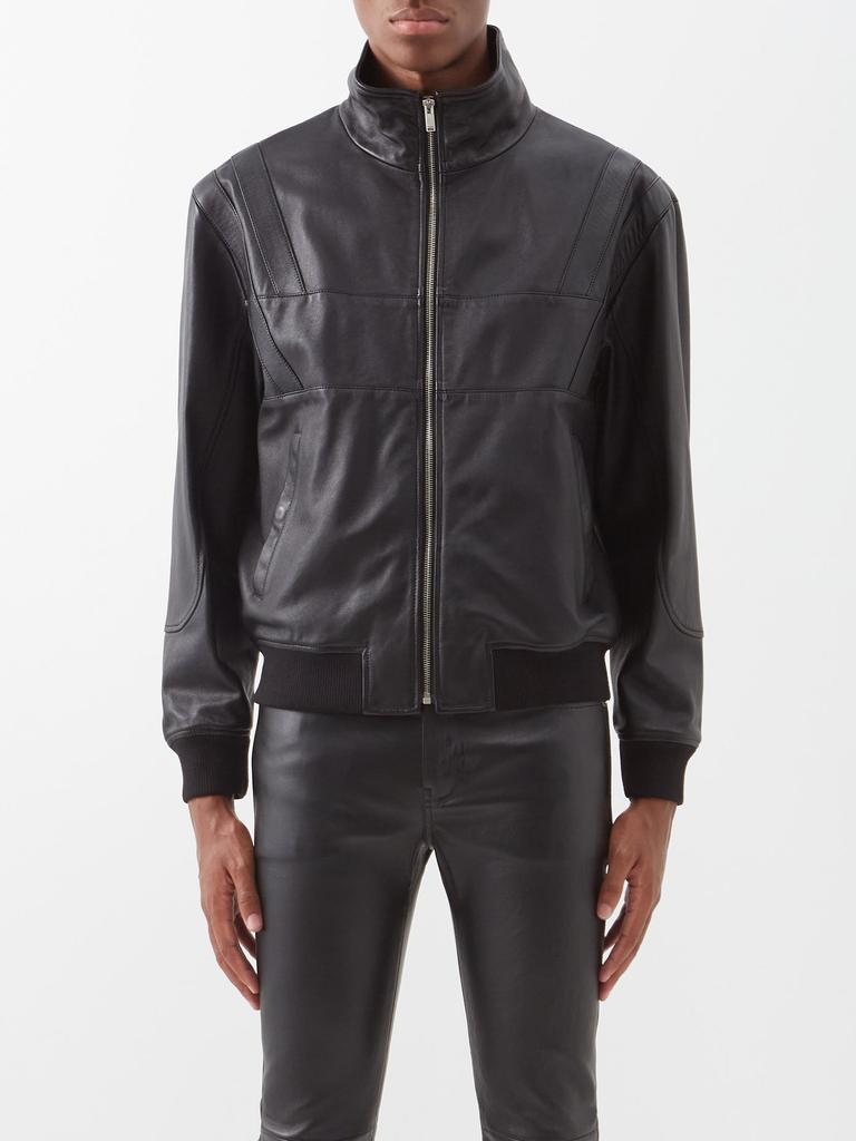 商品Yves Saint Laurent|Panelled-yoke leather jacket,价格¥35244,第1张图片