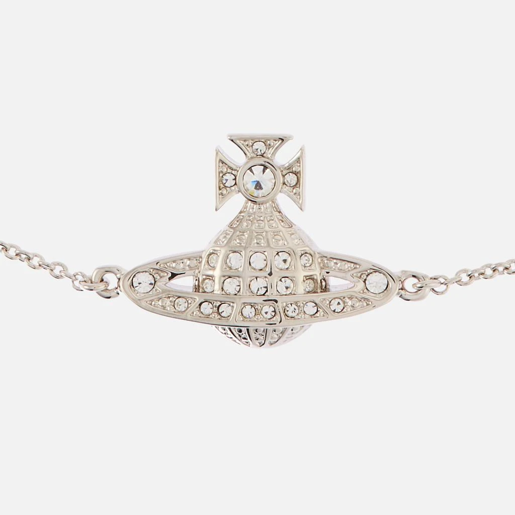 商品Vivienne Westwood|Vivienne Westwood Women's Minnie Bas Relief Bracelet - Platinum/Crystal,价格¥1110,第2张图片详细描述