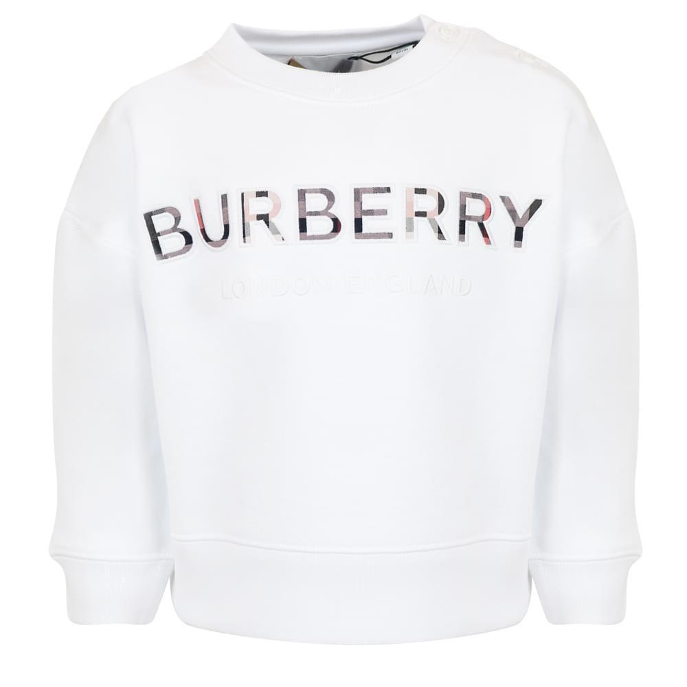 商品Burberry|White Mini Eugene Sweatshirt,价格¥1298,第1张图片