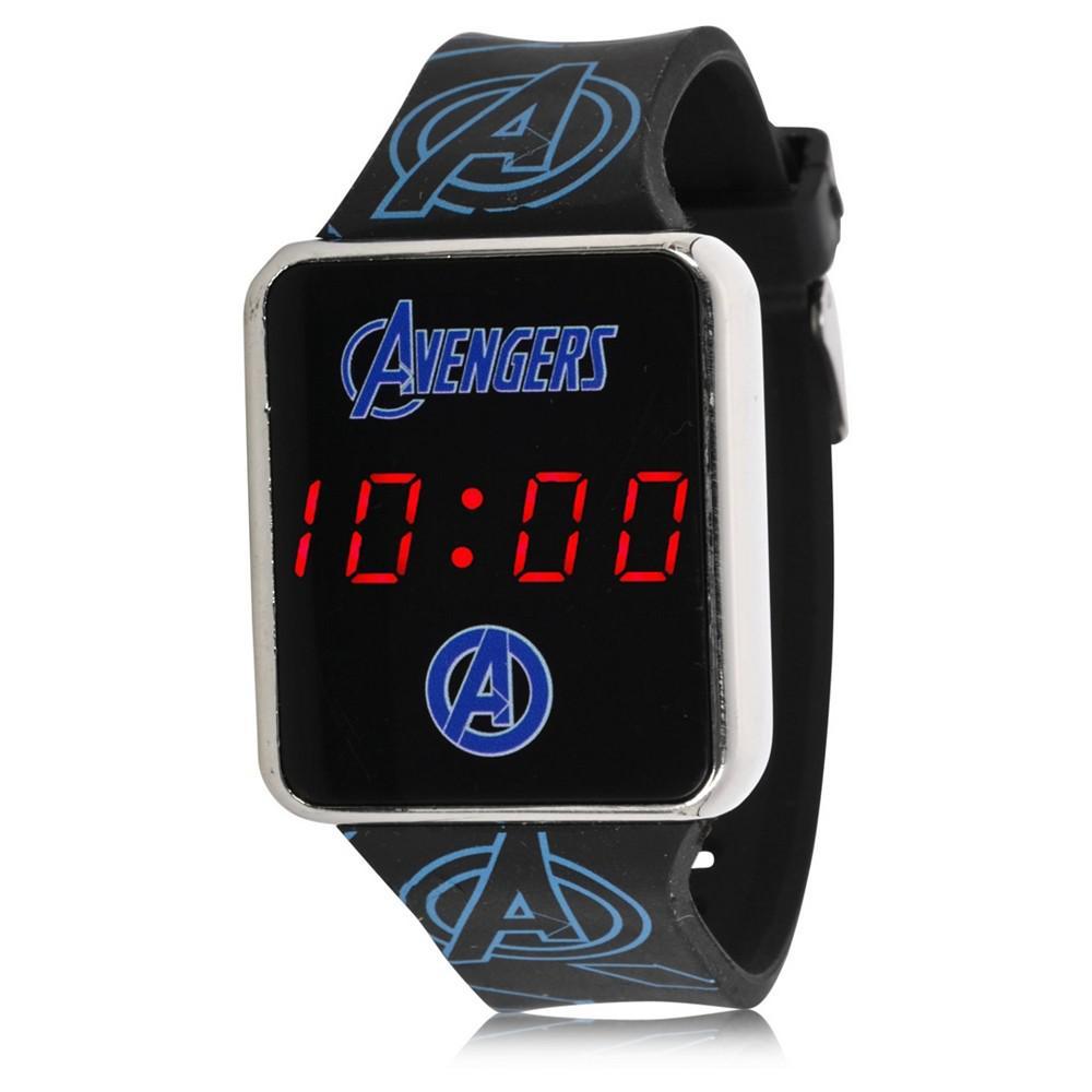 商品Accutime|Avengers Kid's Touch Screen Black Silicone Strap LED Watch, 36mm x 33 mm,价格¥226,第1张图片