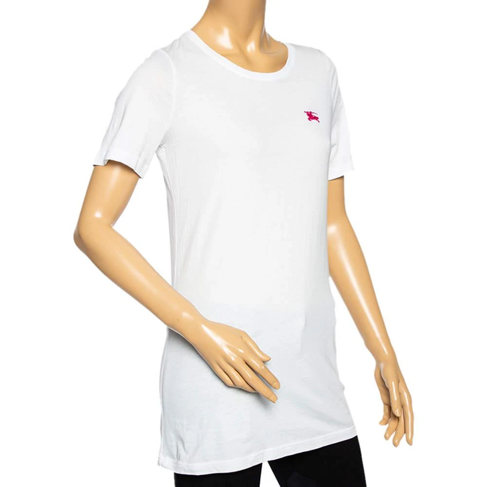 商品[二手商品] Burberry|Burberry Brit White Cotton Logo Embroidered Short Sleeve T-Shirt S,价格¥809,第2张图片详细描述