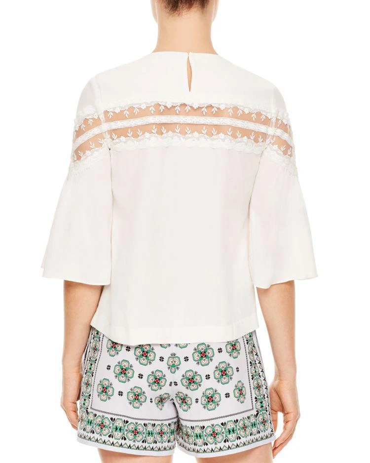 商品Sandro|Adina Mesh-Inset Top,价格¥1027,第2张图片详细描述