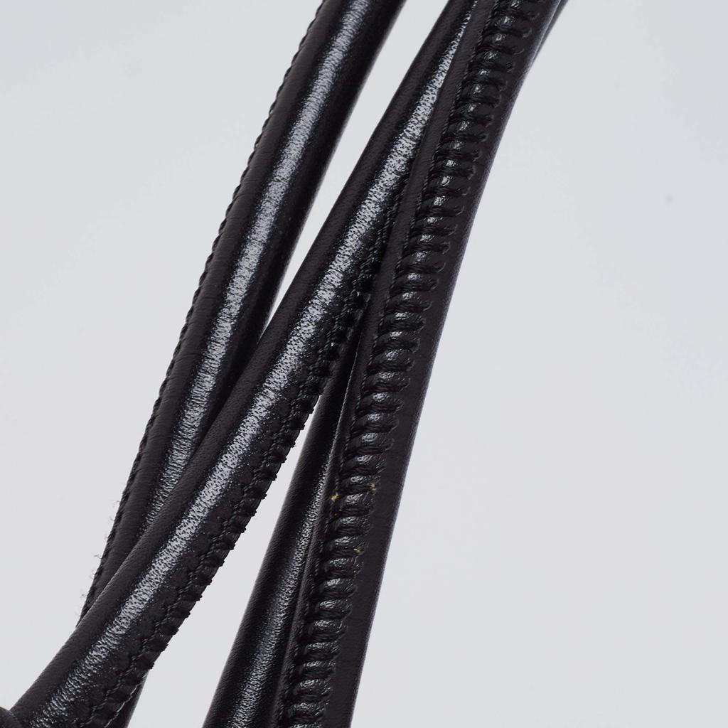商品[二手商品] Chanel|Chanel White/Black Quilted Leather and Python Embossed Small Ligne Cambon Tote,价格¥7541,第7张图片详细描述