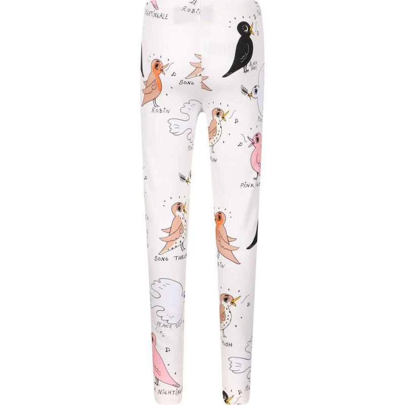 商品Mini Rodini|Birdwatching organic cotton leggings in white,价格¥339,第2张图片详细描述
