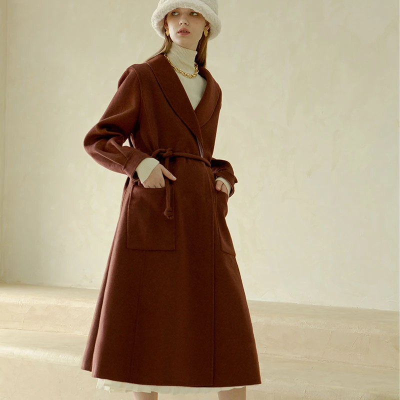 商品[国内直发] Petite Studio NYC|Ainsley Wool Coat - Beige/Mocha | Ainsley羊毛大衣 - 摩卡/米色,价格¥819,第1张图片