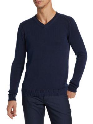 Textured Rib V Neck Sweater商品第1张图片规格展示