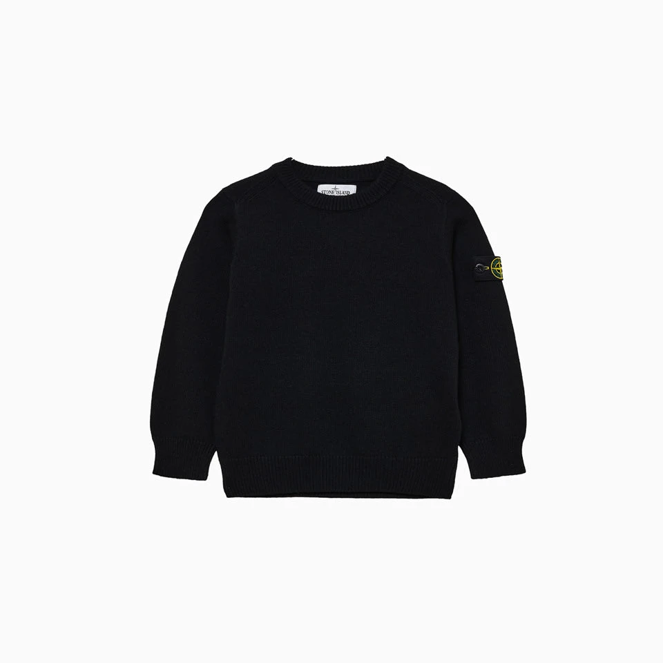 商品Stone Island|STONE ISLAND 黑色男童卫衣/帽衫 7716502A1-V0029,价格¥1213,第1张图片