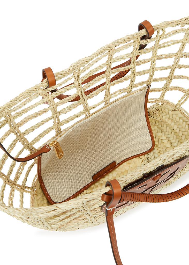 商品Tory Burch|Ella sand logo raffia basket bag,价格¥4677,第6张图片详细描述