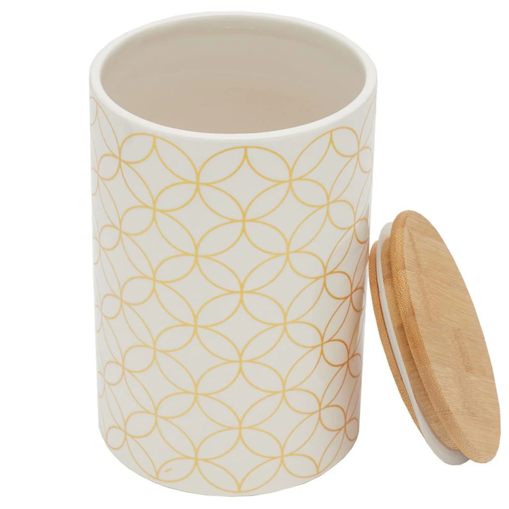 商品Home Basics|Home Basics Vescia Large Ceramic Canister with Bamboo Top,价格¥135,第2张图片详细描述