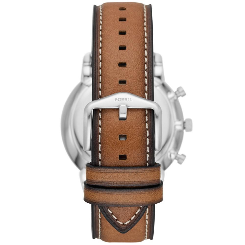 Men's Neutra Chronograph Brown Leather Strap Watch, 44mm商品第3张图片规格展示