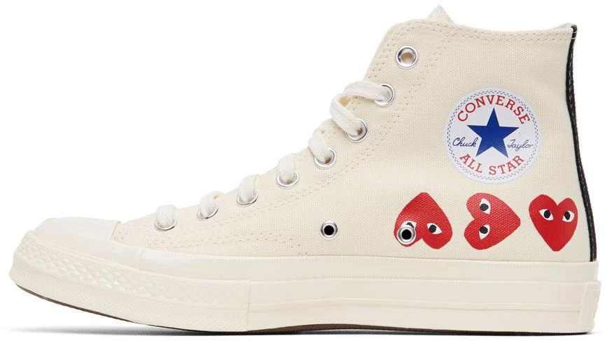 商品Comme des Garcons|Off-White Converse Edition Multiple Hearts Chuck 70 High Sneakers,价格¥1205,第3张图片详细描述