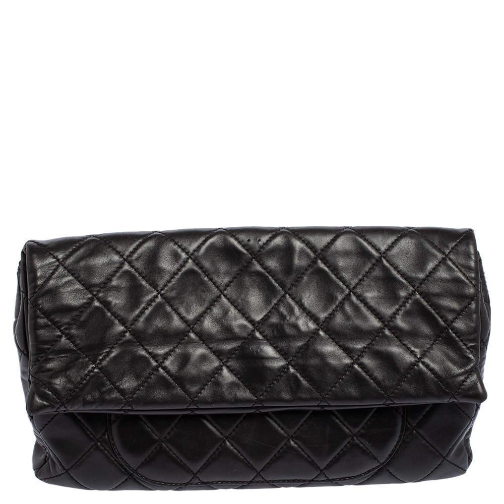 商品[二手商品] Chanel|Chanel Black Quilted Leather Reissue Double Sided Flap Clutch,价格¥11578,第6张图片详细描述