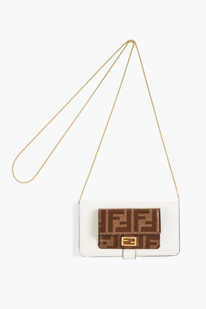 商品Fendi|Logo-print coated-canvas and leather iPhone X bag,价格¥3872,第1张图片
