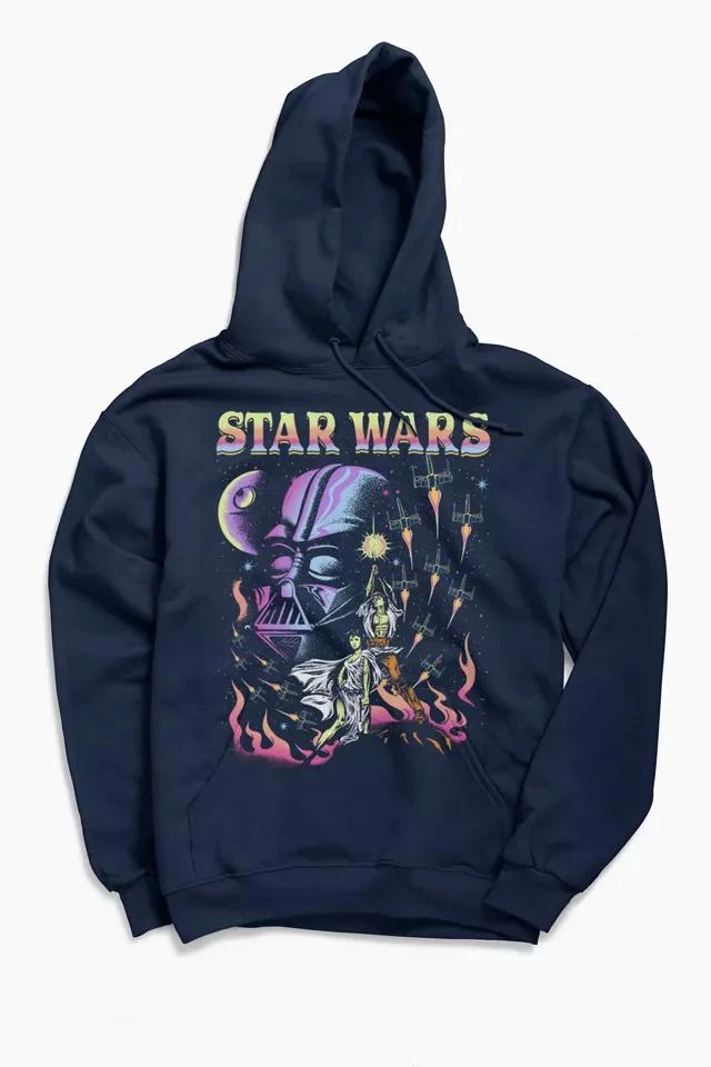 商品Urban Outfitters|Star Wars Flaming Galaxy Hoodie Sweatshirt,价格¥536,第1张图片