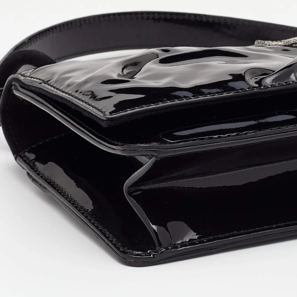 Valentino Black Patent Leather Butterfly Embellished Shoulder Bag 商品