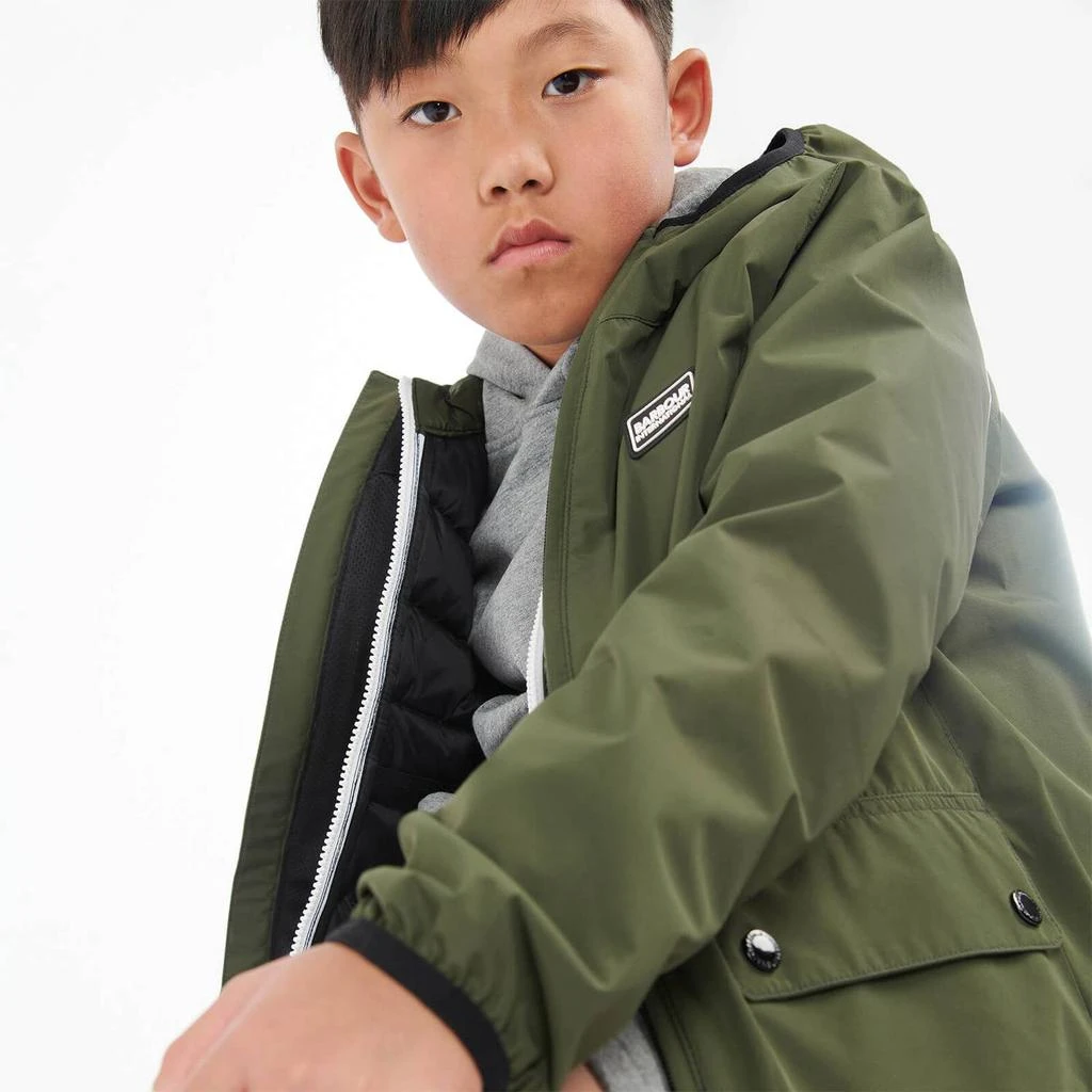 商品Barbour|Barbour International Boys' Kenetic Showerproof Jacket - Forest,价格¥322,第3张图片详细描述